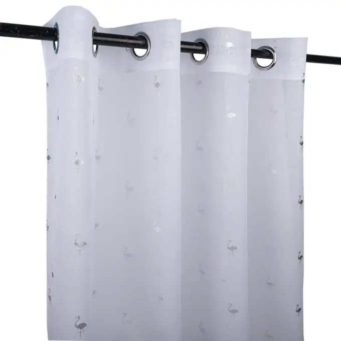 Exotischer Flamingo-Vorhang in Silberrosa: Einfache Montage, viel Tageslicht Sofort Bestellen