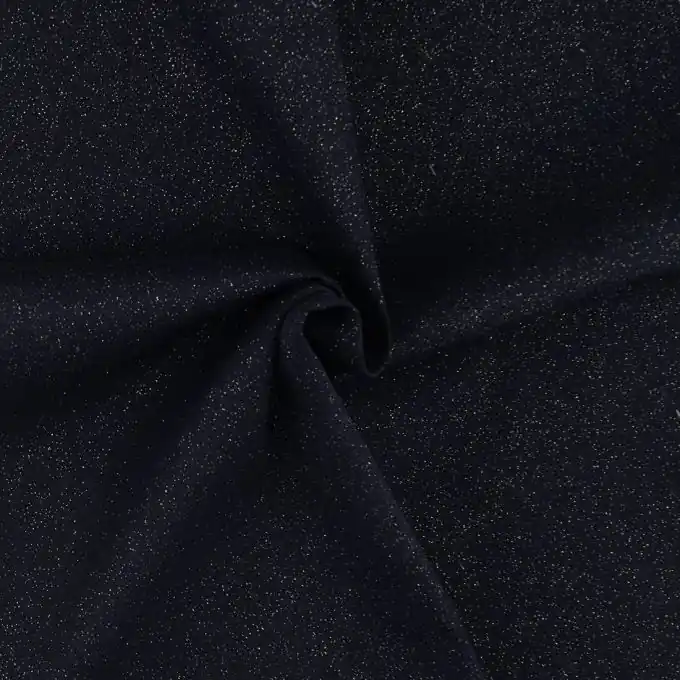 Top-Seller Schwarze Köperstoff, golden glitzernd