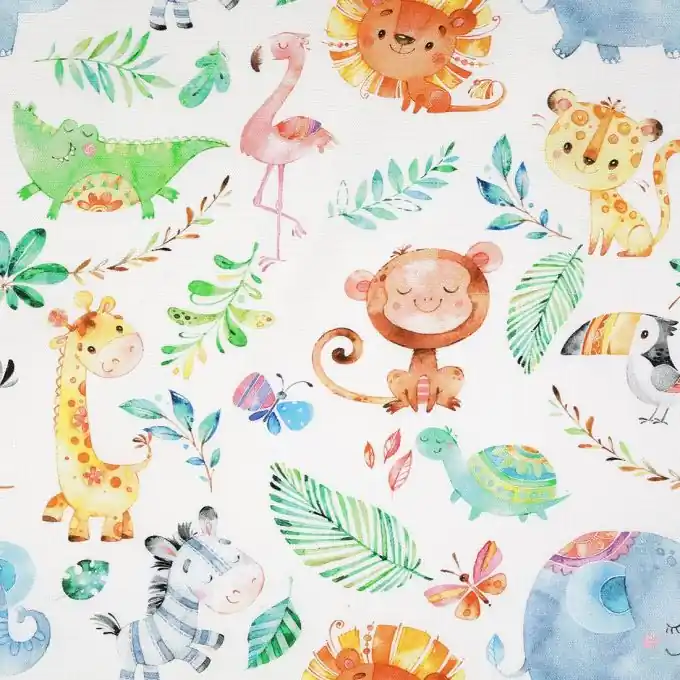 Polsterstoff bunte Tiermotive Limited Edition