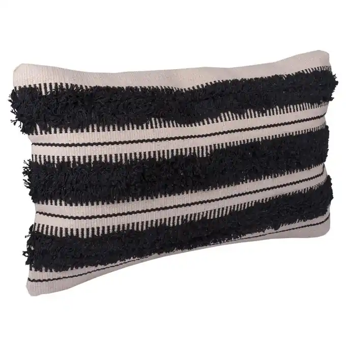 Beliebt Kissen Tribal Schwarz/Ecru