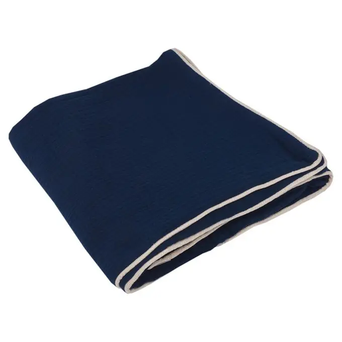 Decke Musselin Marineblau 100×130 cm Günstig