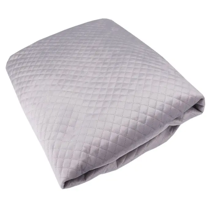 Gesteppte Tagesdecke Samt Hellgrau 180 x 230 cm Kostenloser Rückversand