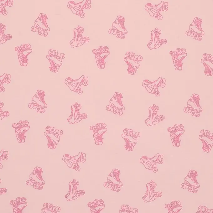 Popelinestoff Baumwolle Rollschuhe Rosa Kostenloser Versand