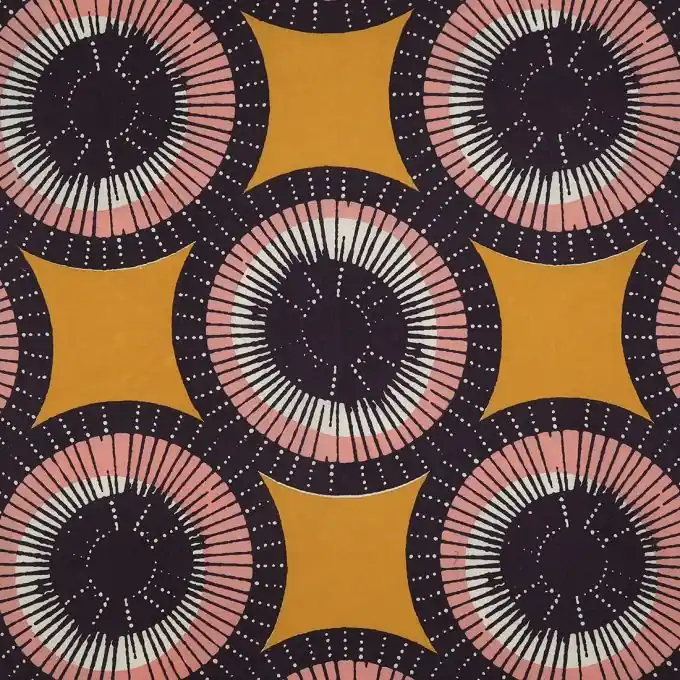 Zertifiziert Stoffvorhang Stammes-Wachs-Senf-Pflaume 260cm