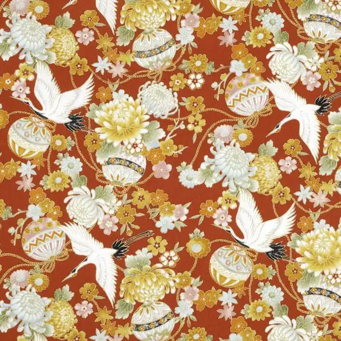 Begrenztes Angebot Popeline Baumwolle Schwan Rot