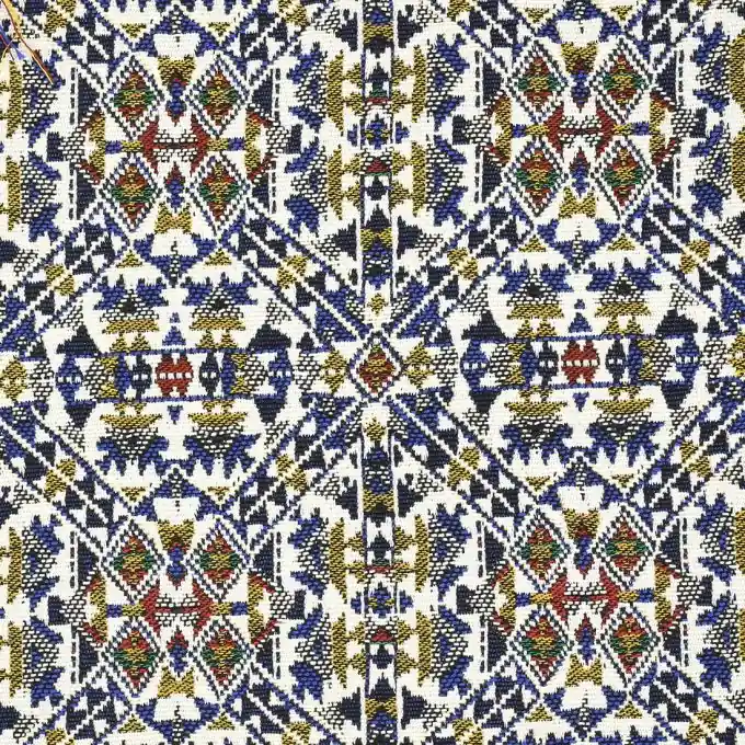 Neue Kollektion Jacquardstoff buntes Ethnomuster