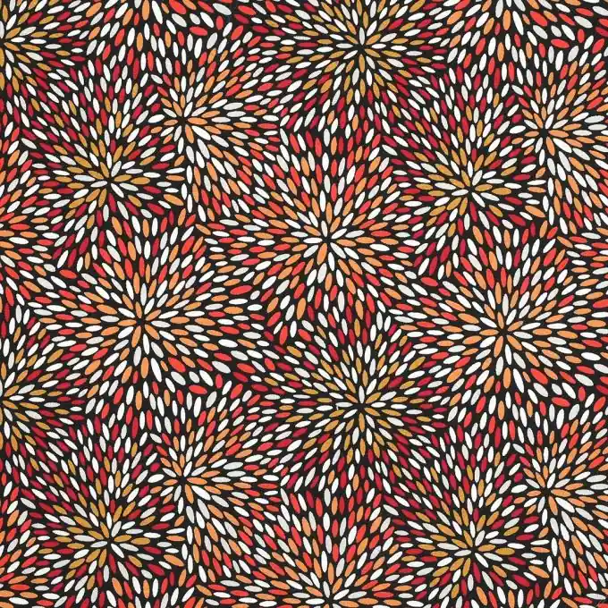 Preiswert Beschichteter Baumwollstoff Rot/Gelb