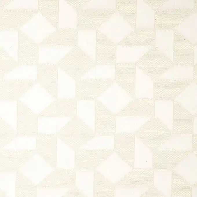 Bestpreis Piqué-Stoff geometrisch gemustert Ecru