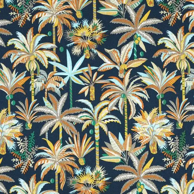 Echt Köperstoff Palmenmotiv