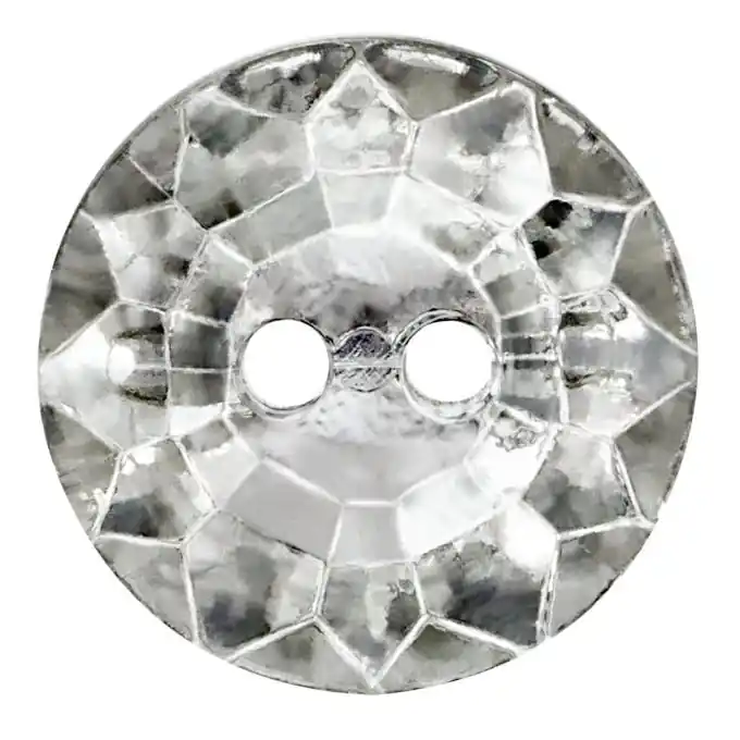 Knöpfe „Bluse“, 2-Loch, 13mm, silber/kristall Sale