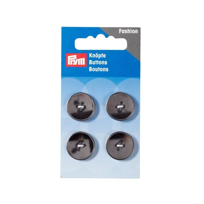 Knöpfe „Metall“, 4-Loch, 18mm, dunkelsilber Versand Am Gleichen Tag