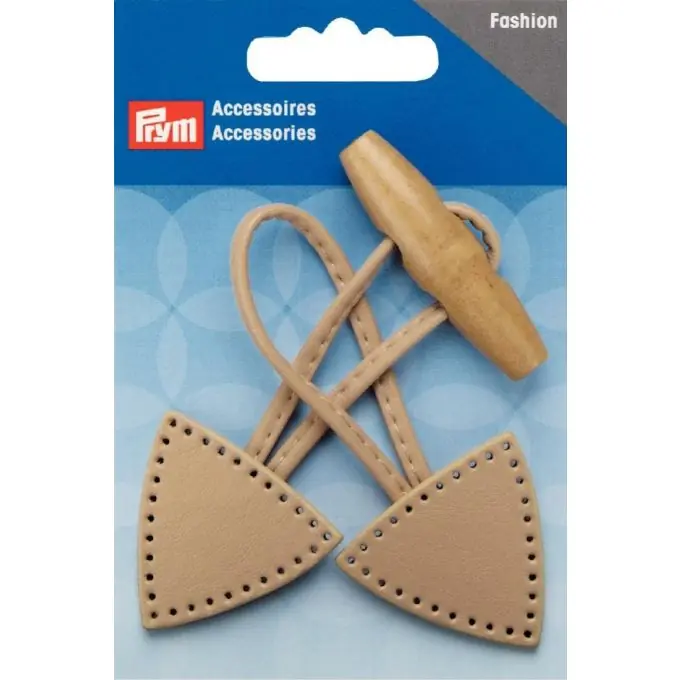 Knebelverschluss, 15 x 5cm, beige Premium