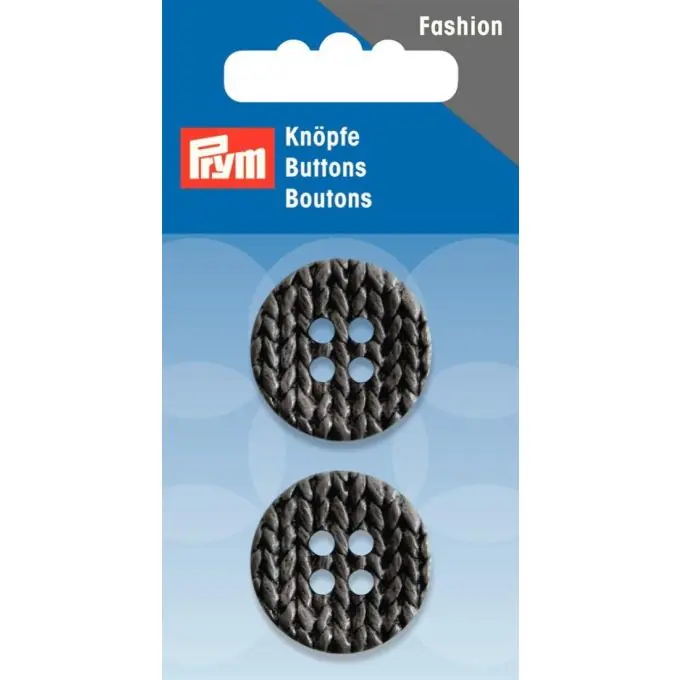 Knöpfe „Strick“, 4-Loch, 25mm, anthrazit Exklusiv
