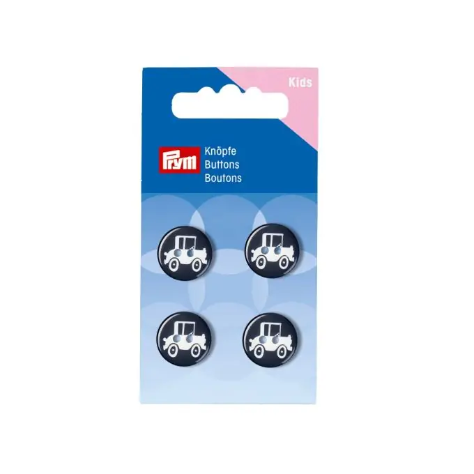 Saisonangebot Knöpfe „Auto“, 2-Loch, 15mm, blau