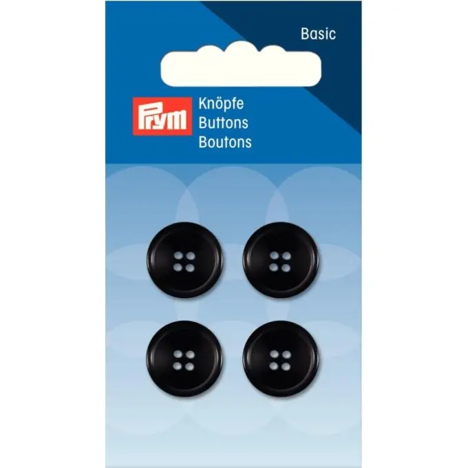 Knöpfe „Anzug und Hose“, 4-Loch, 15mm, schwarz Preisknaller