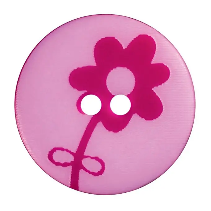 Knöpfe „Blume“, 2-Loch, 18mm, rosa/pink Geprüft