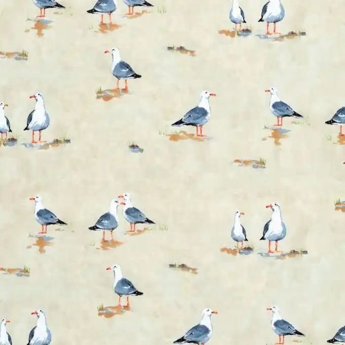 Stoff aus dicker Baumwolle mit Möwenmuster Garantierte Lieferung