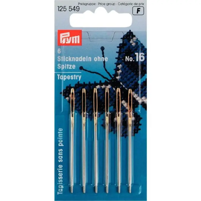 Sticknadeln ohne Spitze, Nr. 16, 1,60 x 55mm, Goldöhr Geprüft