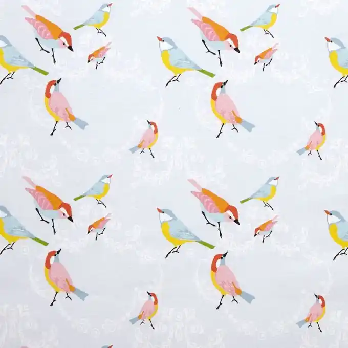 Abverkauf Bedruckter Baumwollstoff Vogelmuster 140cm Breite