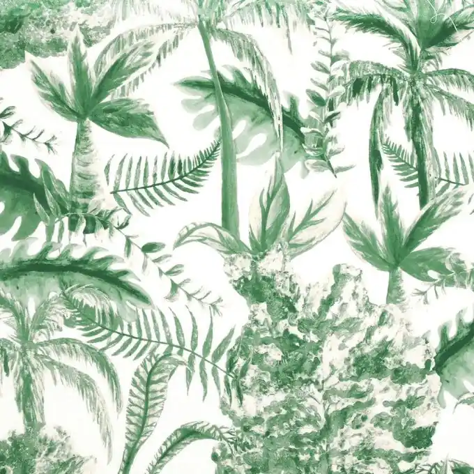 Dicker Dekostoff Palmen Grün Im Trend