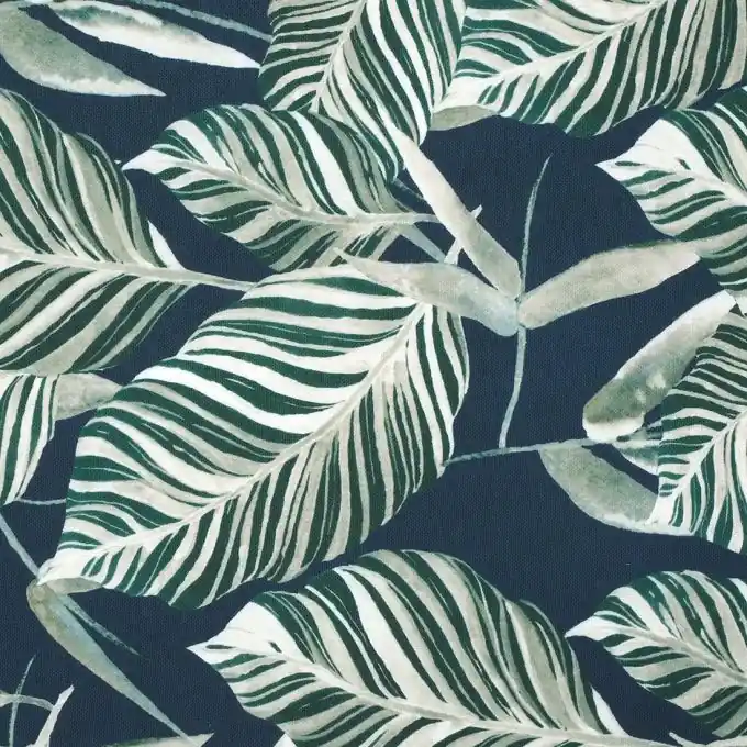 Dicker Vorhangs-& Dekostoff Blattmotiv Letzte Chance