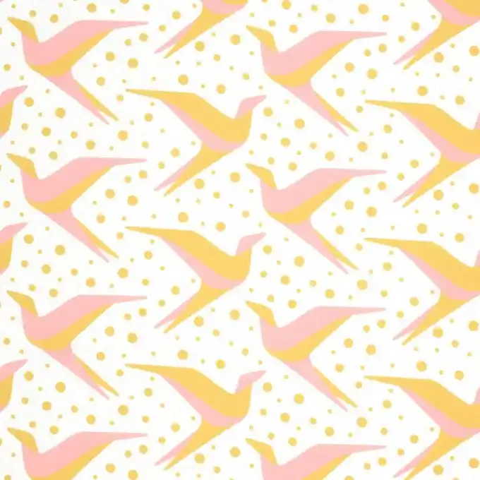 Stoff aus dicker Baumwolle mit gelber Schwalbe Neuheit