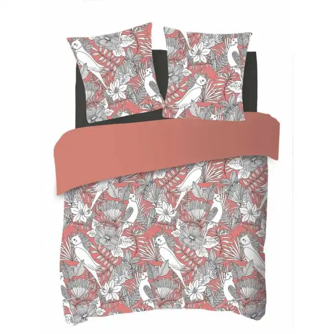 Im Trend Bettwäsche-Set Papagei Terrakotta