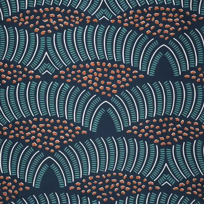 Stoff aus Baumwolle für Banko-Bettlaken in Marineblau und Rot Zertifiziert