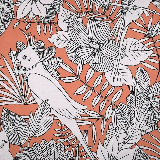 Online Kaufen Baumwollstoff für Papageien-Terrakotta-Bettlaken