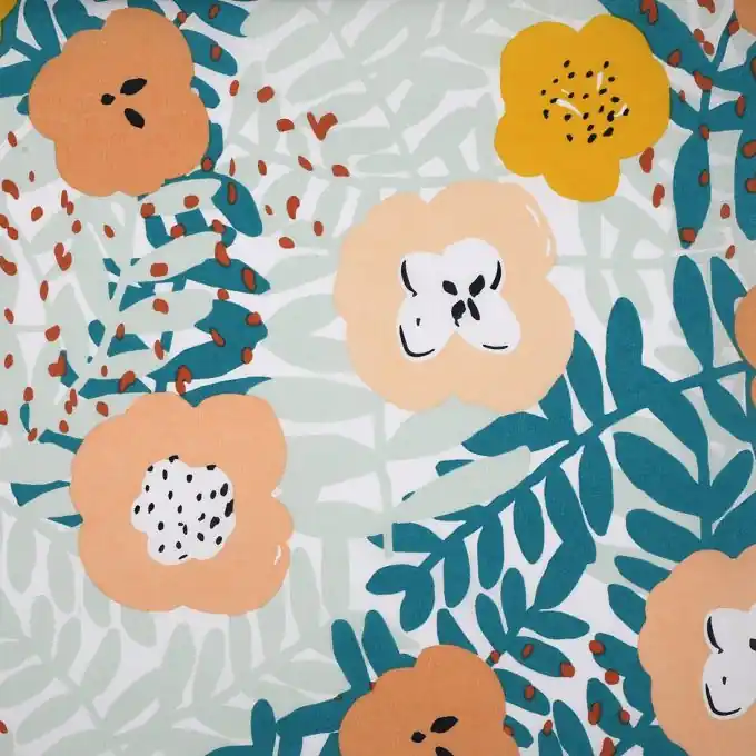 Lakenstoff Baumwolle abstraktes Blumenmuster Aktuell