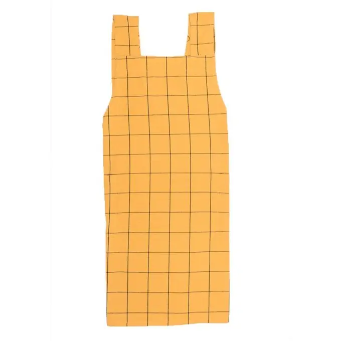 Karierte Schürze Gelb Super-Preis