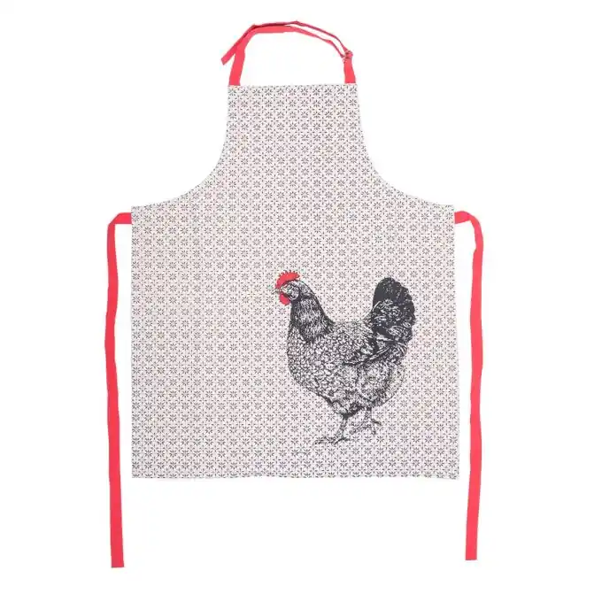Schürze Rot/Ecru Henne Online Kaufen