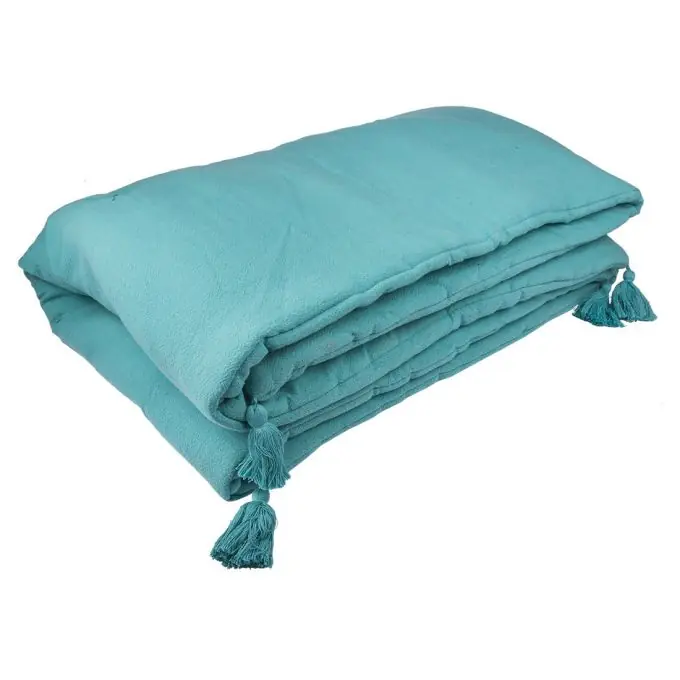 Steppdecke einfarbig blau Top-Angebot