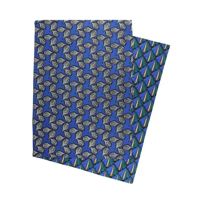 Weltweiter Versand 2er Set Geschirrtücher Bamako bleu 50x70cm