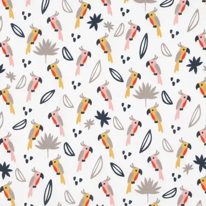 Schnäppchen Baumwollstoff Papagei