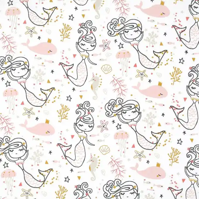 Weltweiter Versand Baumwollstoff Sirene Rosa