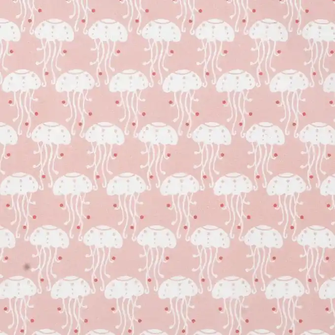 Baumwollstoff Quallen Rosa Nur Für Kurze Zeit