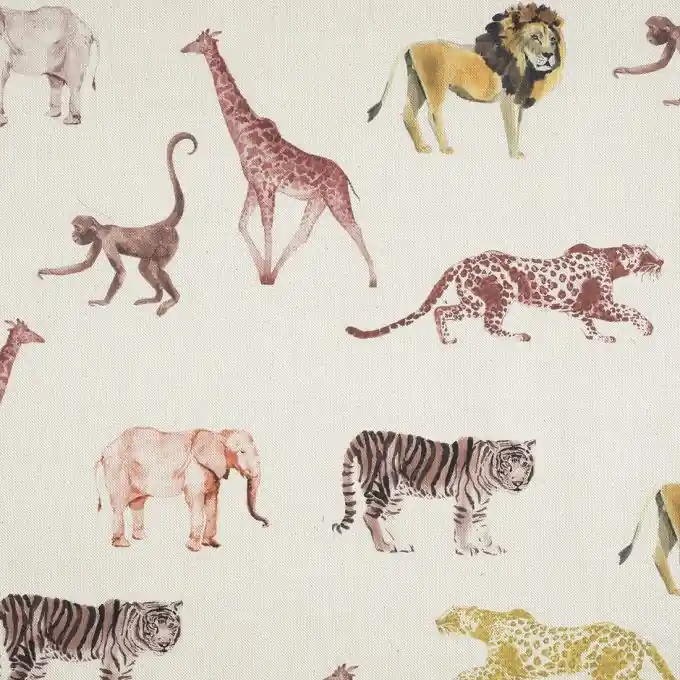 Heute Kaufen Deko-& Vorhangsstoff Baumwolle Savanentiere