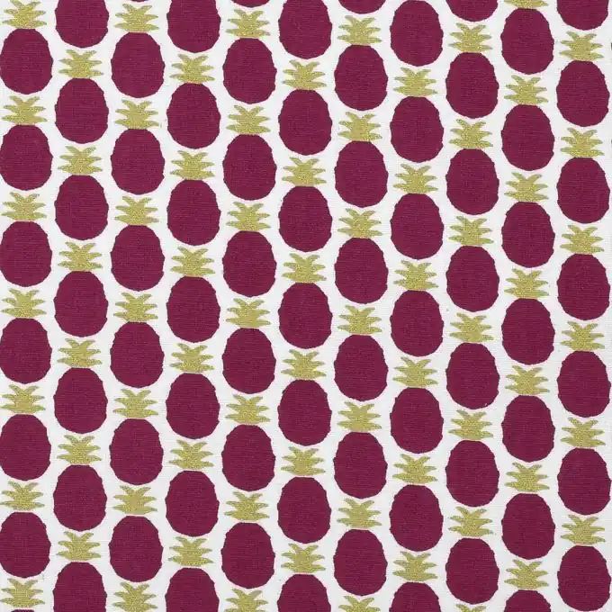 Finale Aktion Baumwollstoff Ananas Pflaume/Golden