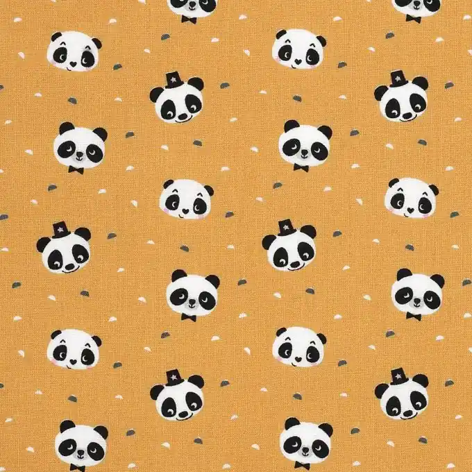 Jetzt Zugreifen Baumwollstoff Panda Curry