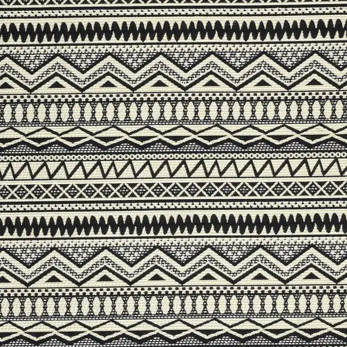 Markenware Jacquardstoff Schwarz/Golden