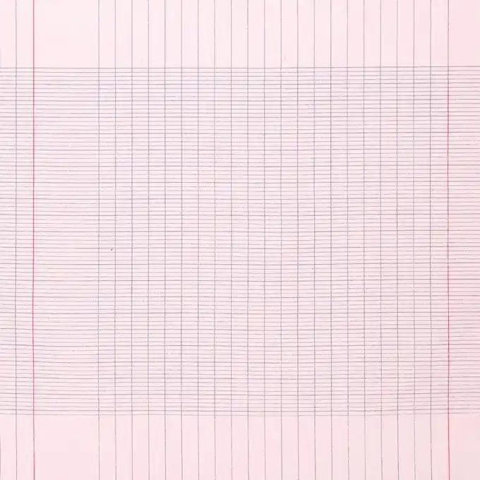 Cretonne mit Heftmuster in Rosa Preis Gesenkt