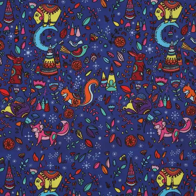 Preiswert Popeline Baumwolle buntes Tiermotiv