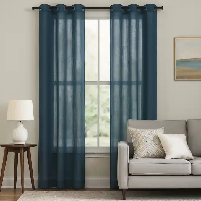 Petrolblauer Vorhang Enzo – 140x240cm, einfache Ösenmontage Must-Have