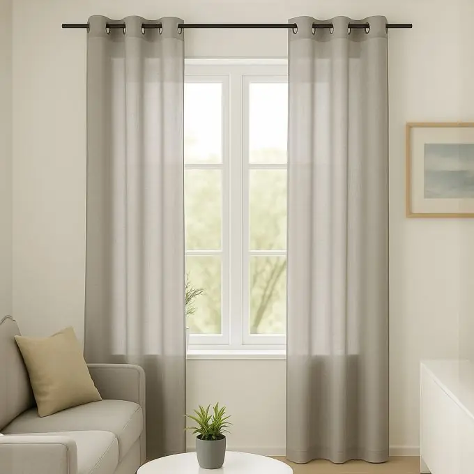 Vorhang Enzo Hellgrau 140×240 cm Preis Gesenkt