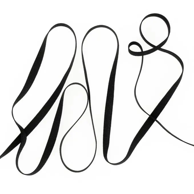 Kostenloser Rückversand Gummiband 9 mm Schwarz