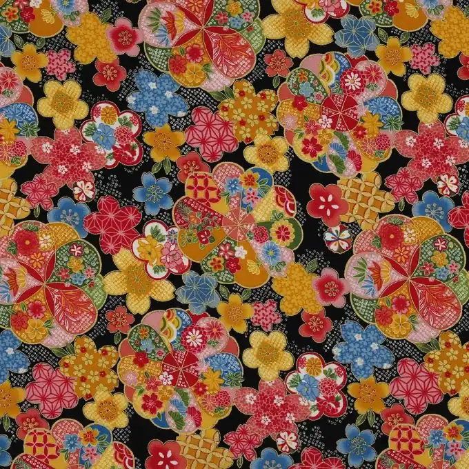 Popeline Baumwolle Blumenmotiv Jetzt Zugreifen