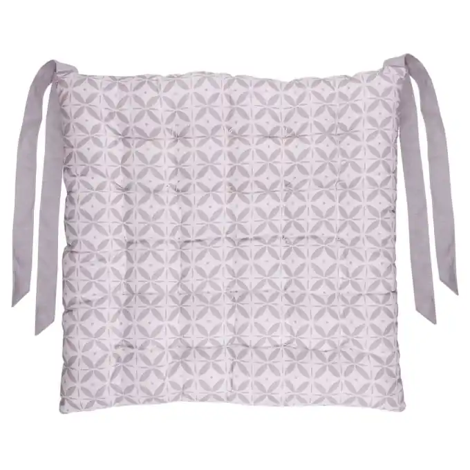 Stuhlkissen Kreismotiv Grau Echt