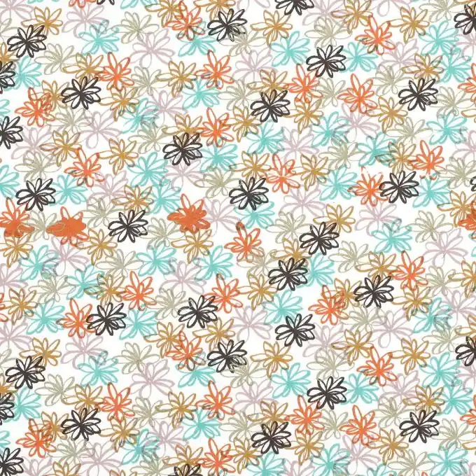 Popeline Baumwolle Blümchen Handgefertigt