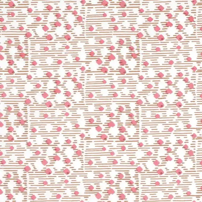 Popeline mit roten Streifen und Punkten Gratis Versand